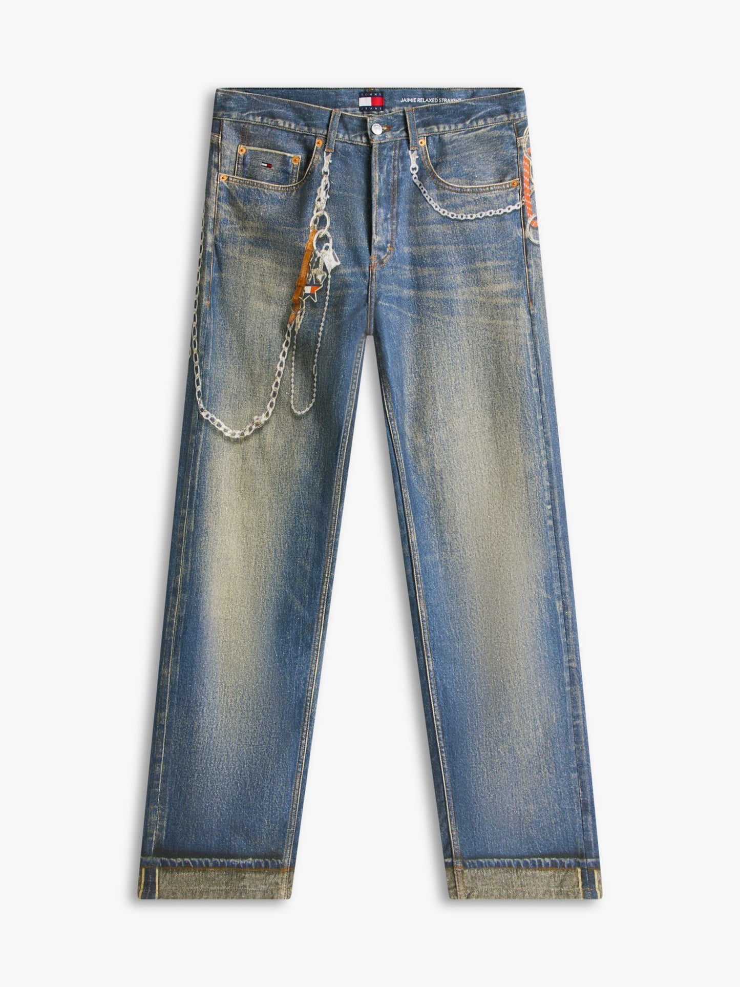 Tommy Hilfiger Tommy Jeans Chain-Print Relaxed Jean