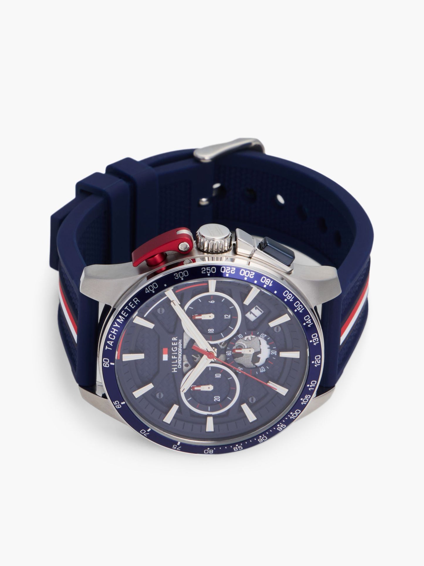 Tommy Hilfiger 44MM Silicone Strap Chronograph Watch