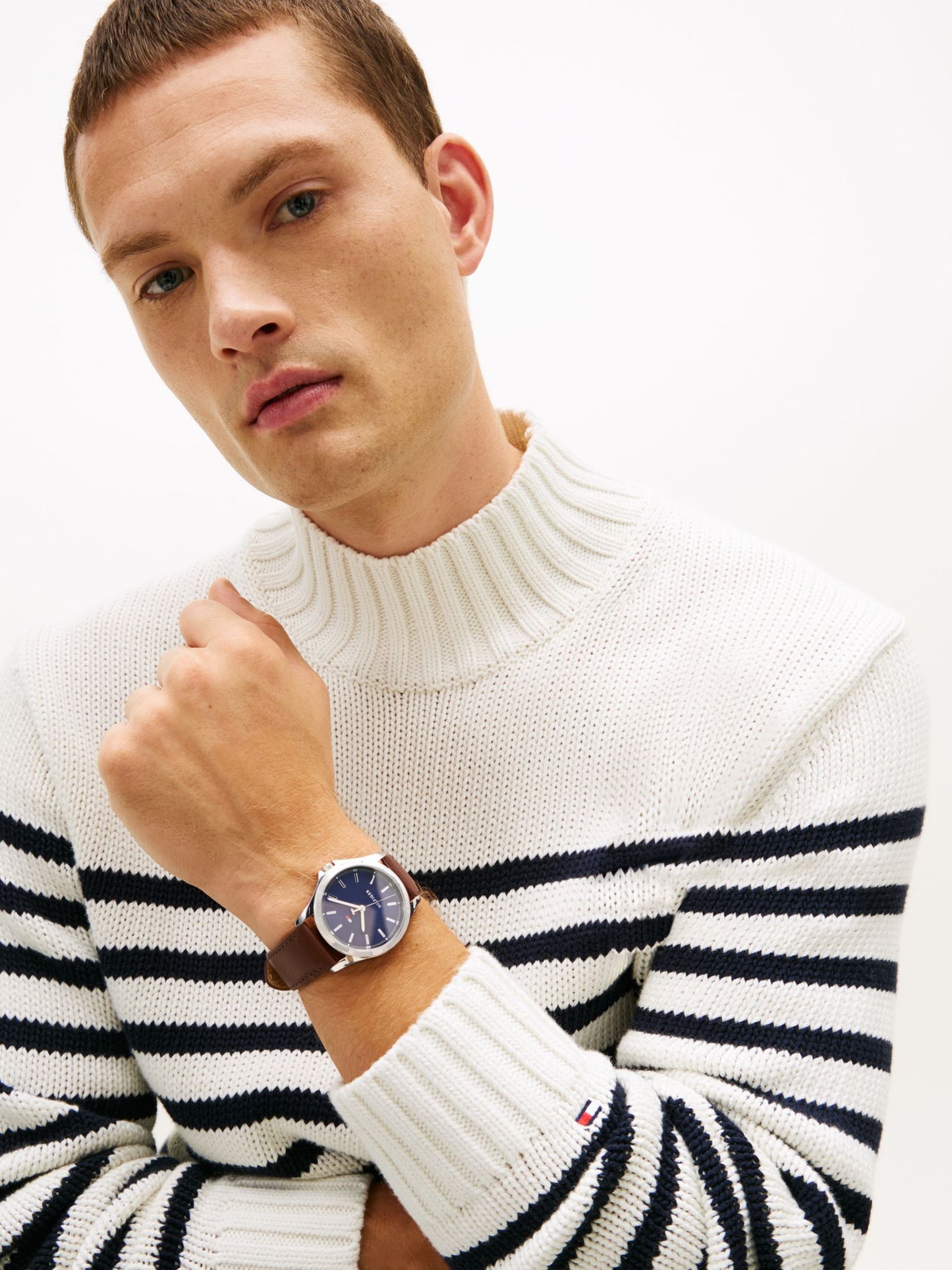 Tommy Hilfiger 43MM Leather Strap Sport Watch