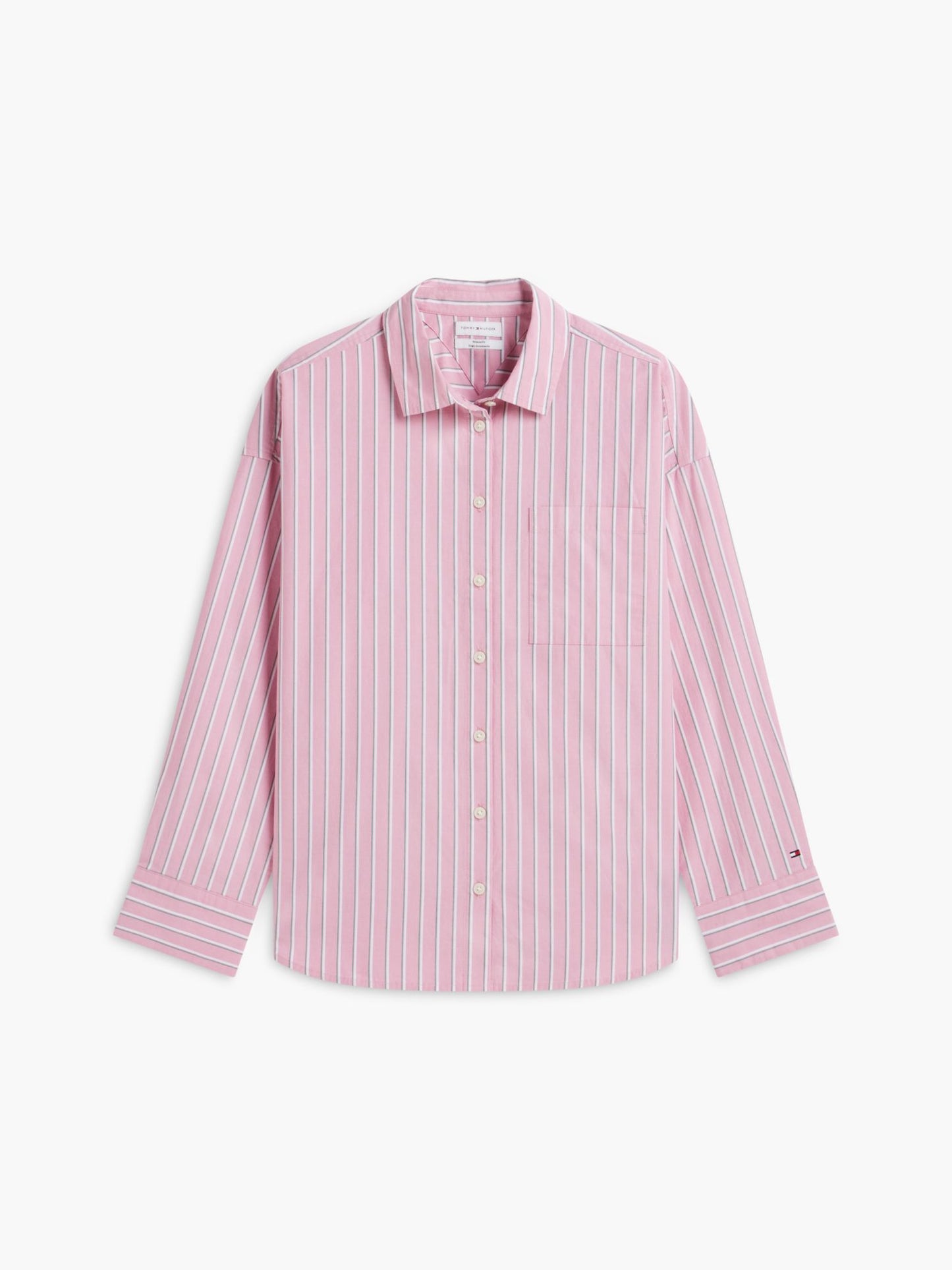 Tommy Hilfiger Relaxed Fit Striped Poplin Pocket Shirt
