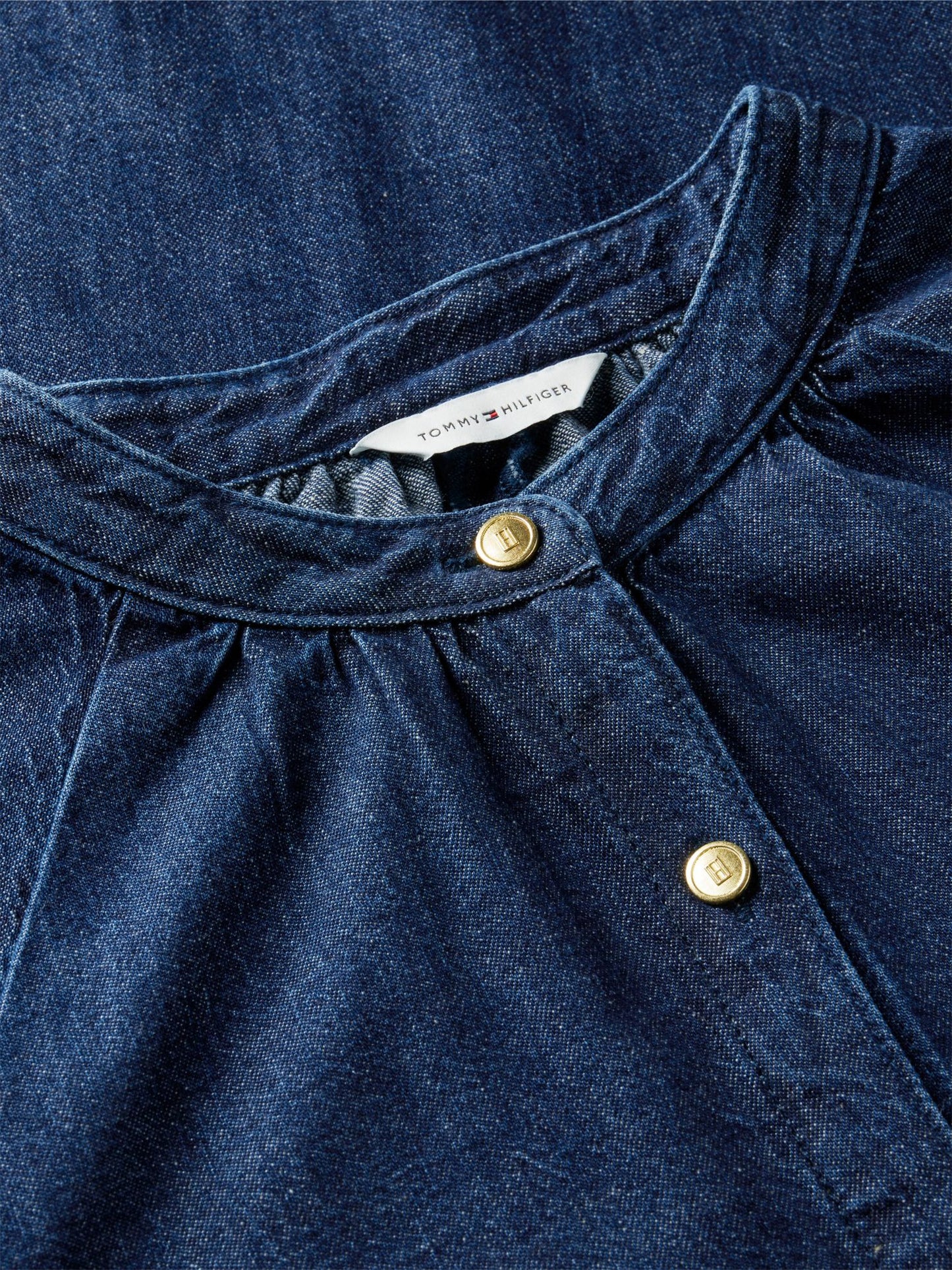 Tommy Hilfiger Belted Denim Midi Dress