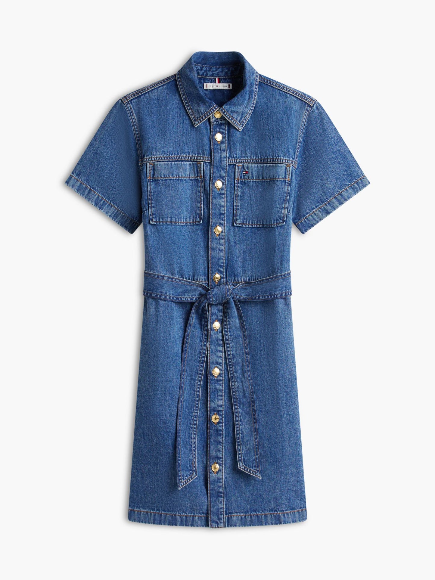 Tommy Hilfiger Belted Chambray Utility Shirtdress