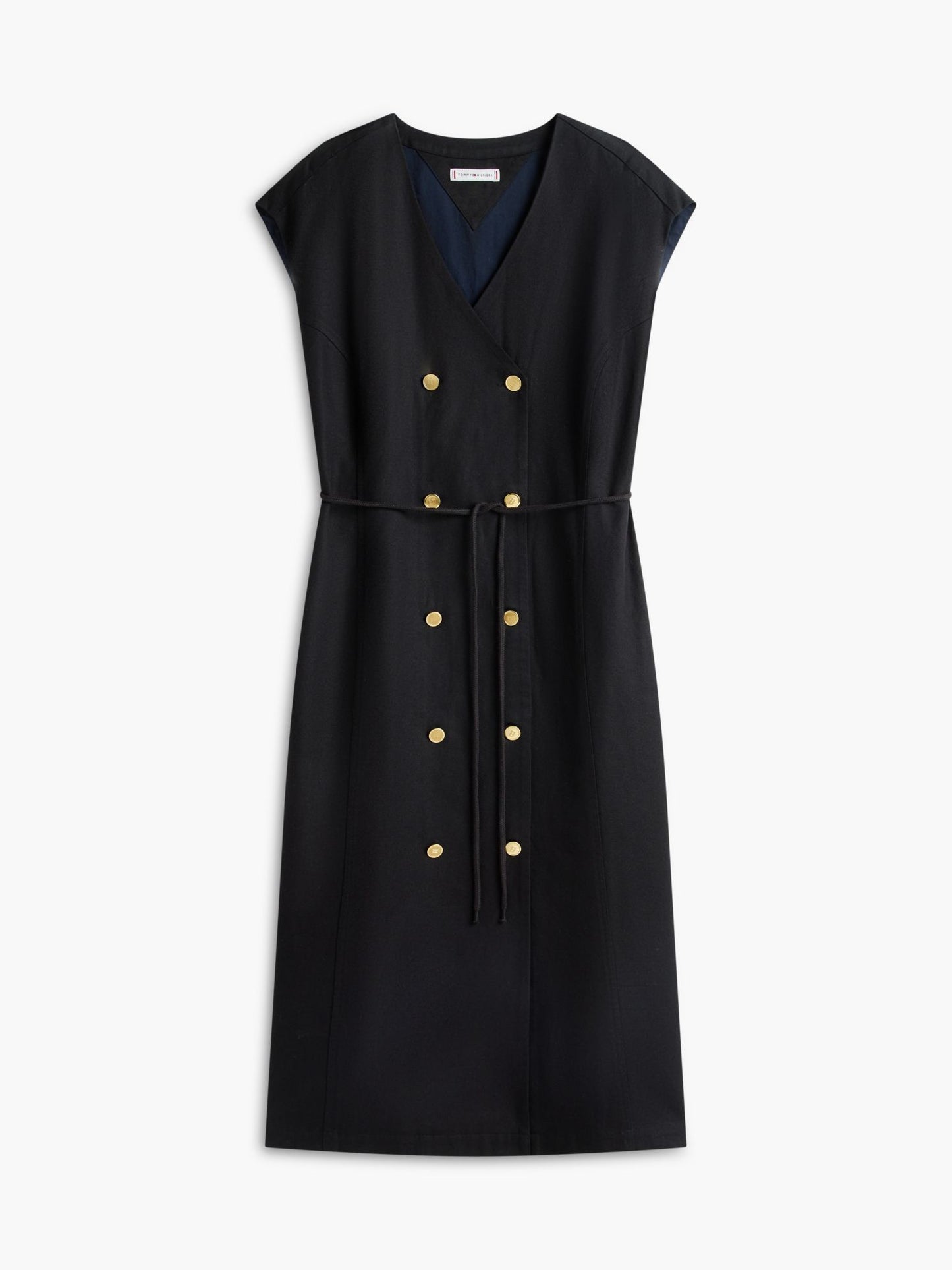 Tommy Hilfiger Nautical Cotton-Linen Blend Midi Dress