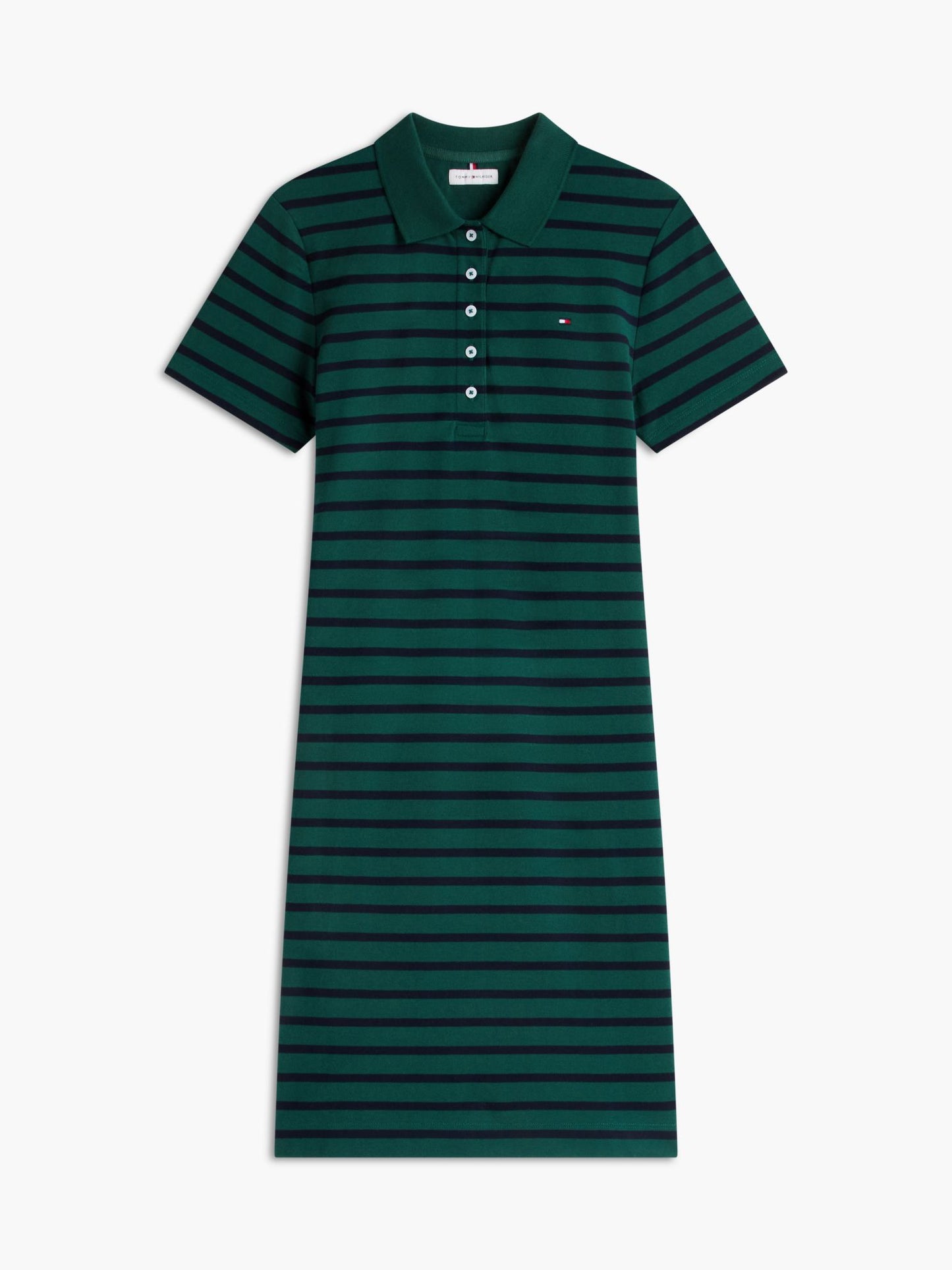 Tommy Hilfiger Striped Stretch Pique Polo Dress