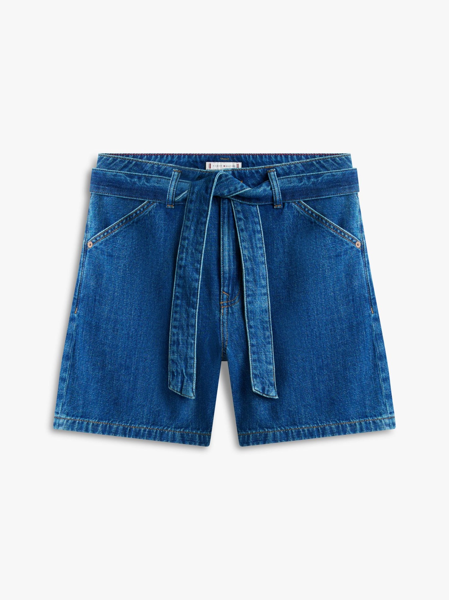 Tommy Hilfiger Belted High-Rise Denim Short