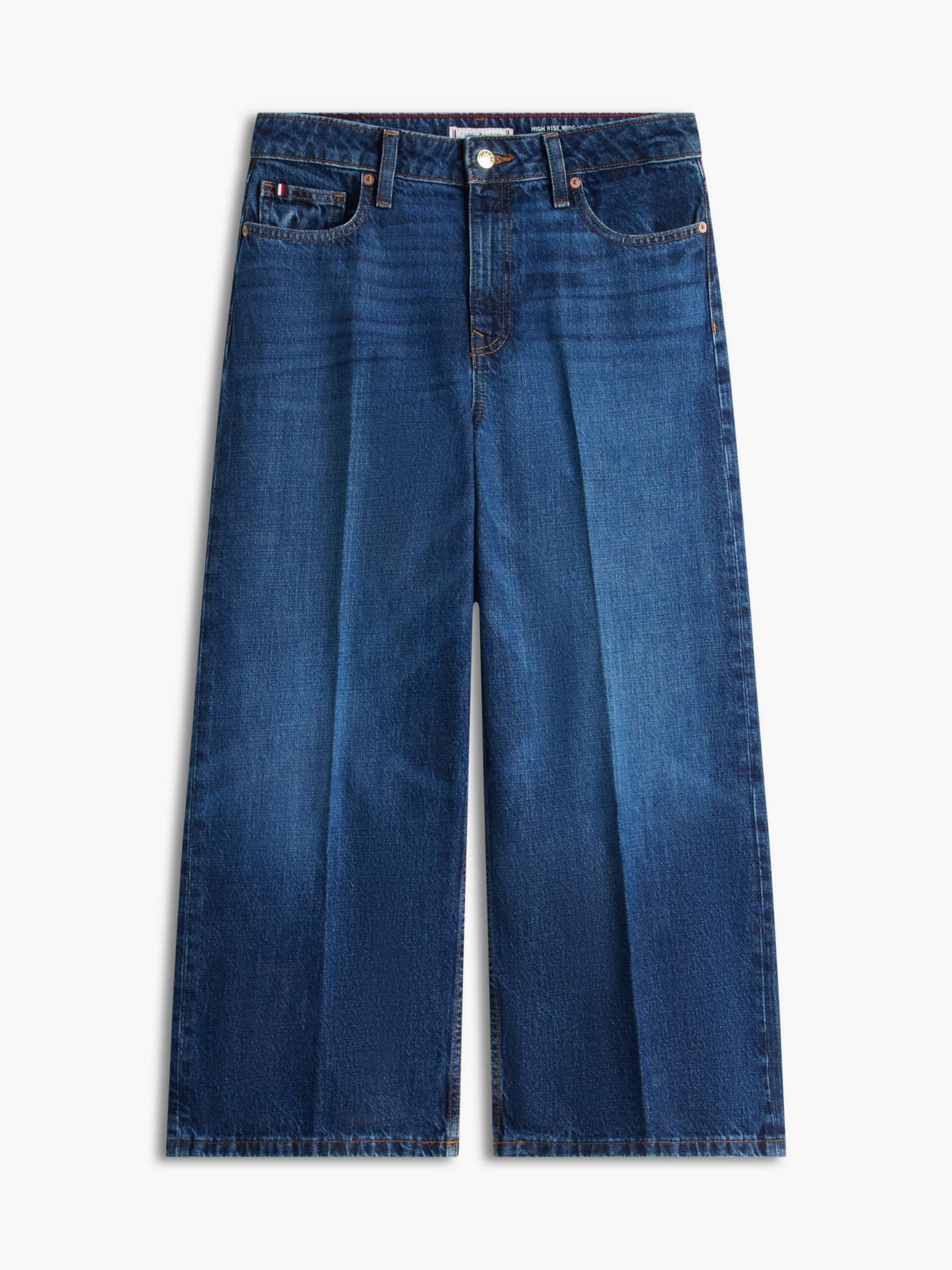 Tommy Hilfiger High-Rise Cropped Wide Leg Jean