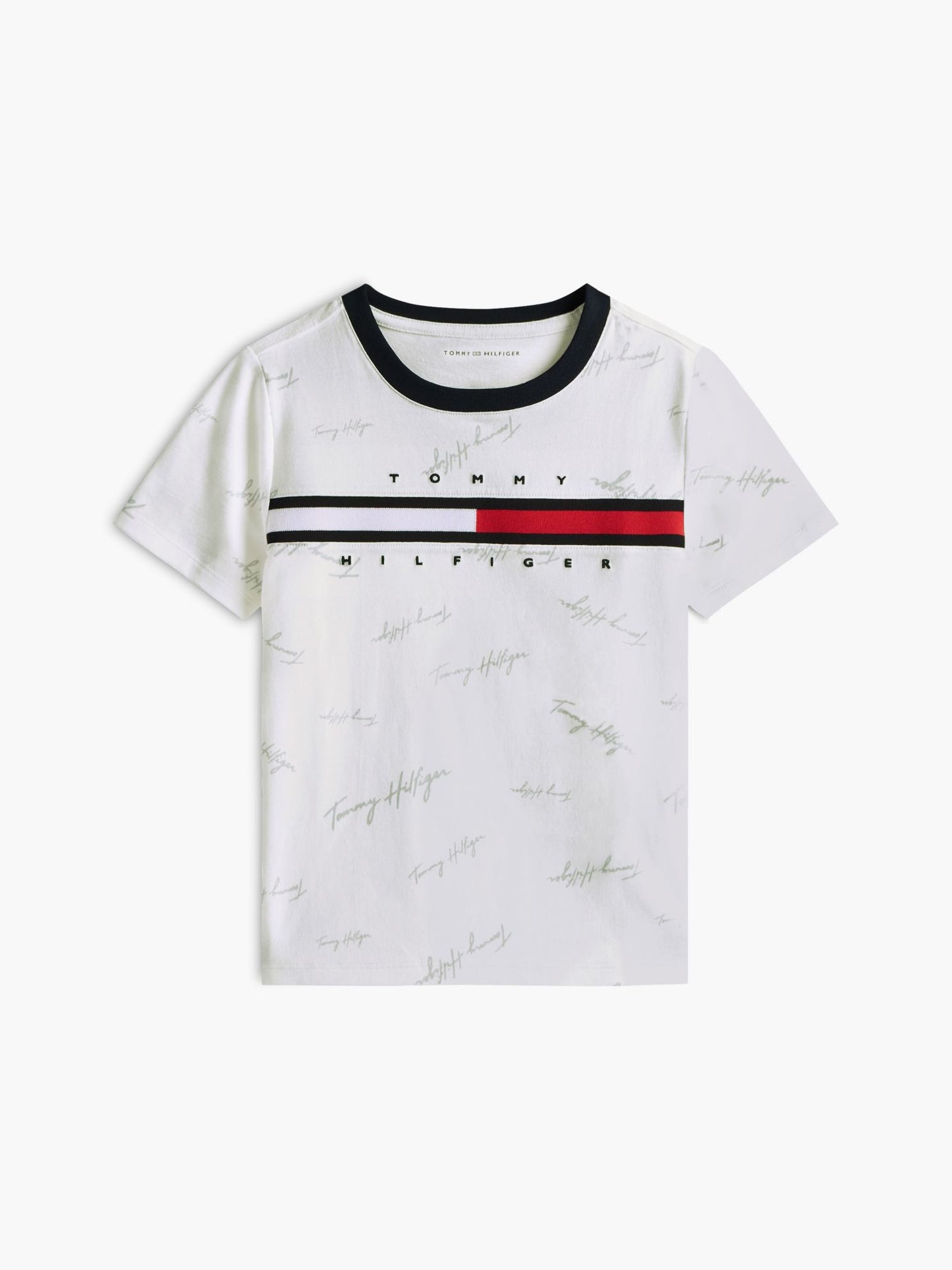 Tommy Hilfiger Kids' Signature Flag Stripe Logo T-Shirt