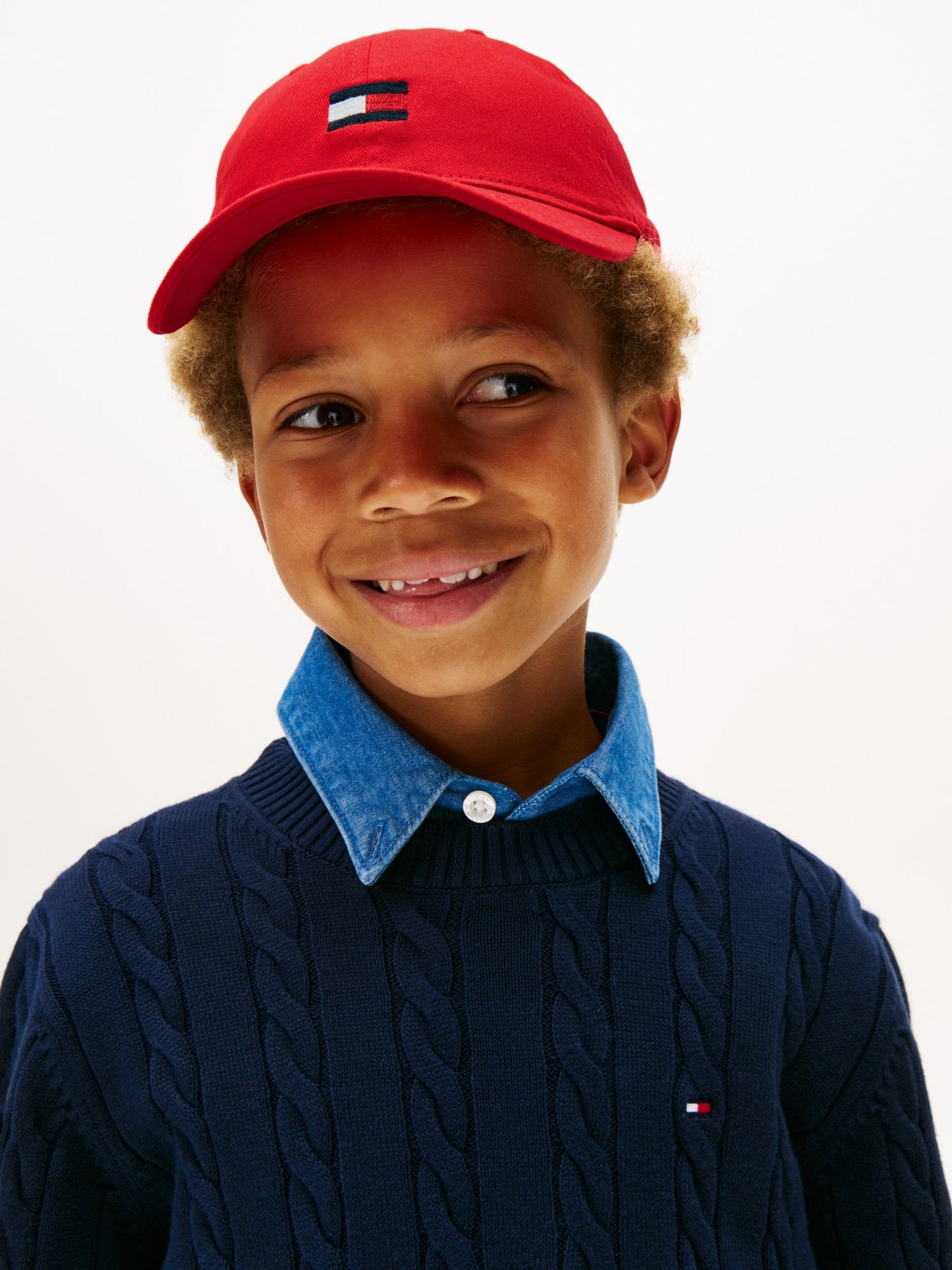 Tommy Hilfiger Kids' Embroidered Flag Logo Baseball Cap