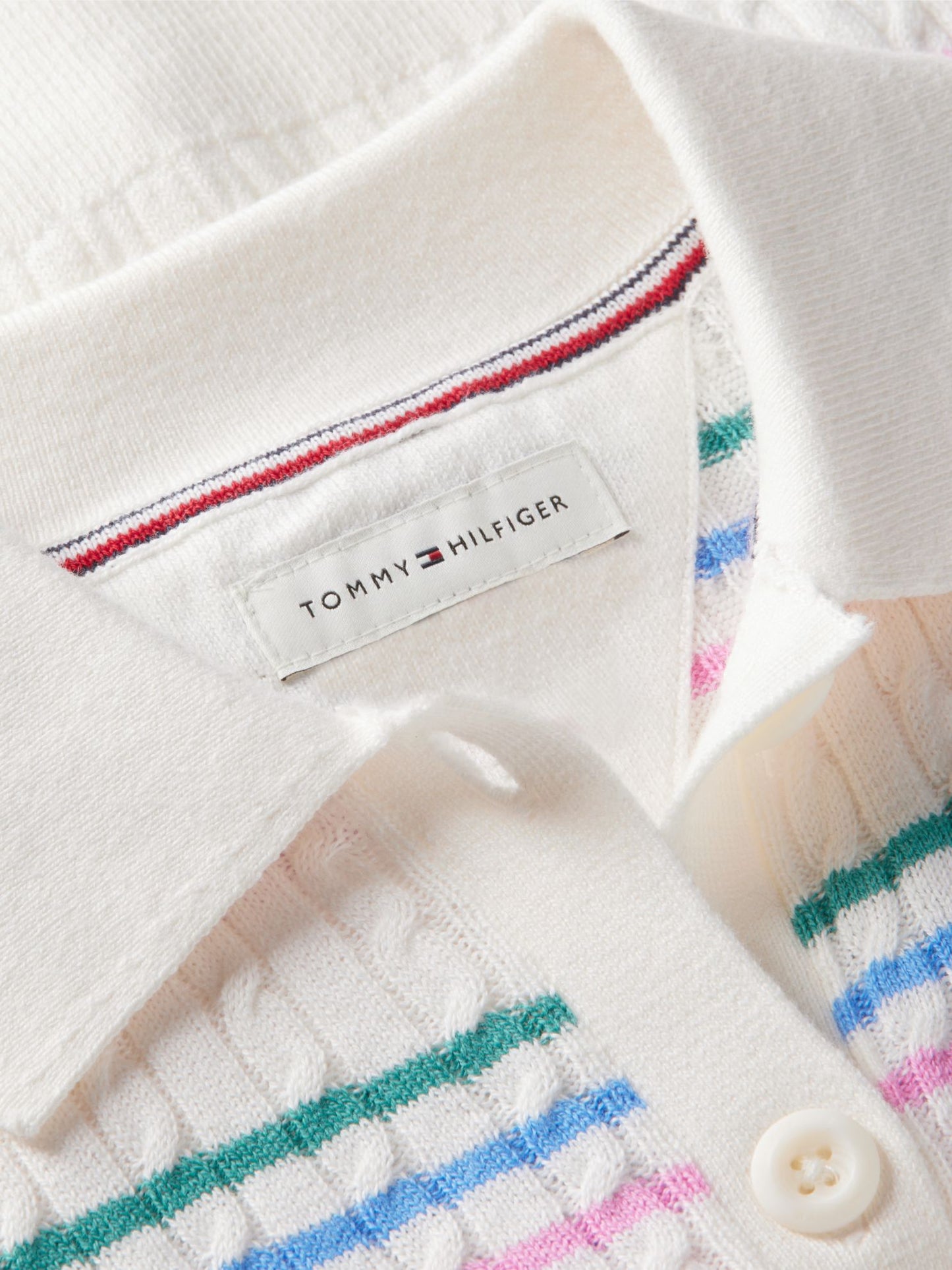 Tommy Hilfiger Kids' Cable Knit Polo Cardigan