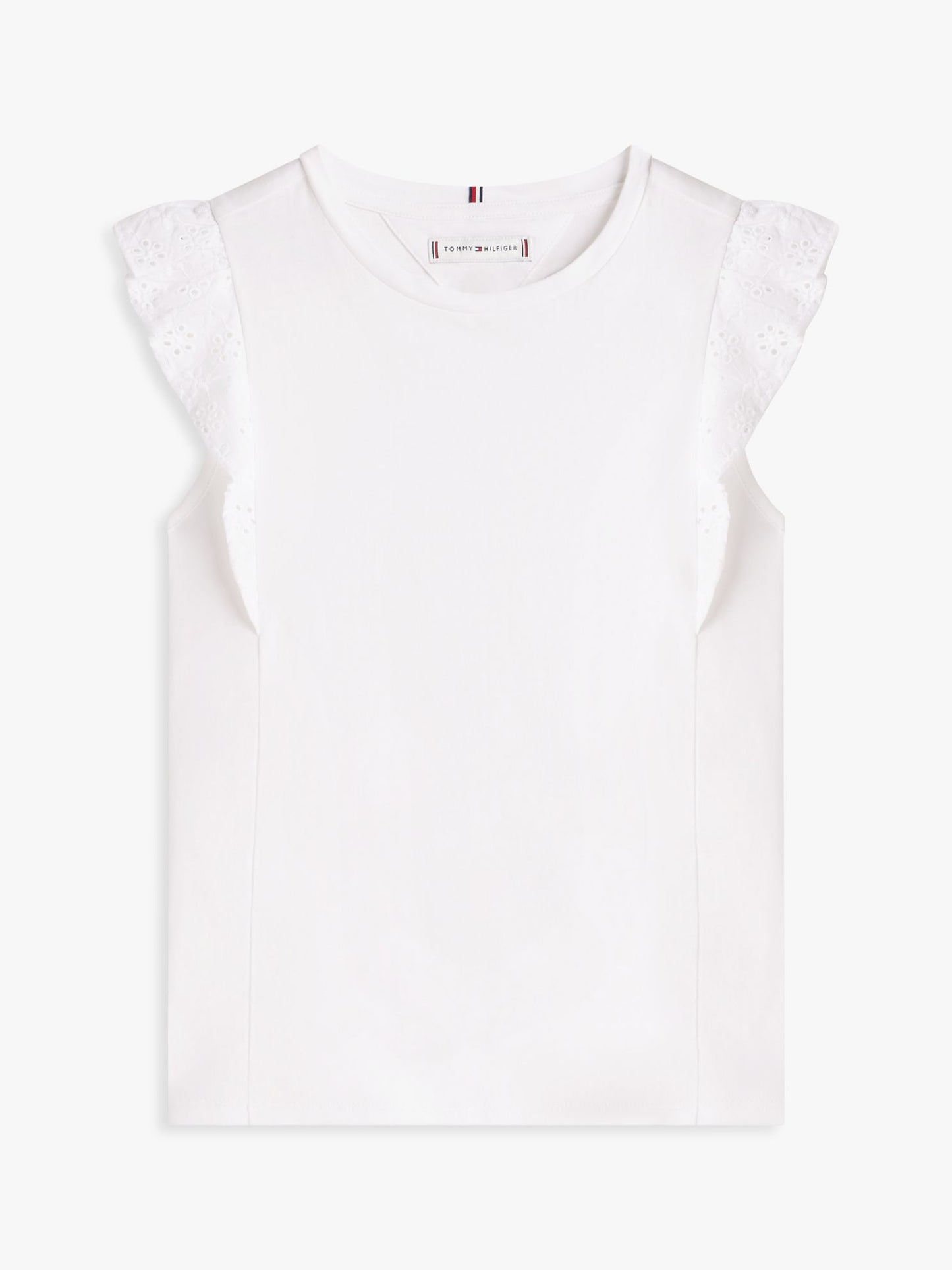 Tommy Hilfiger Kids' Embroidered Eyelet Flutter T-Shirt
