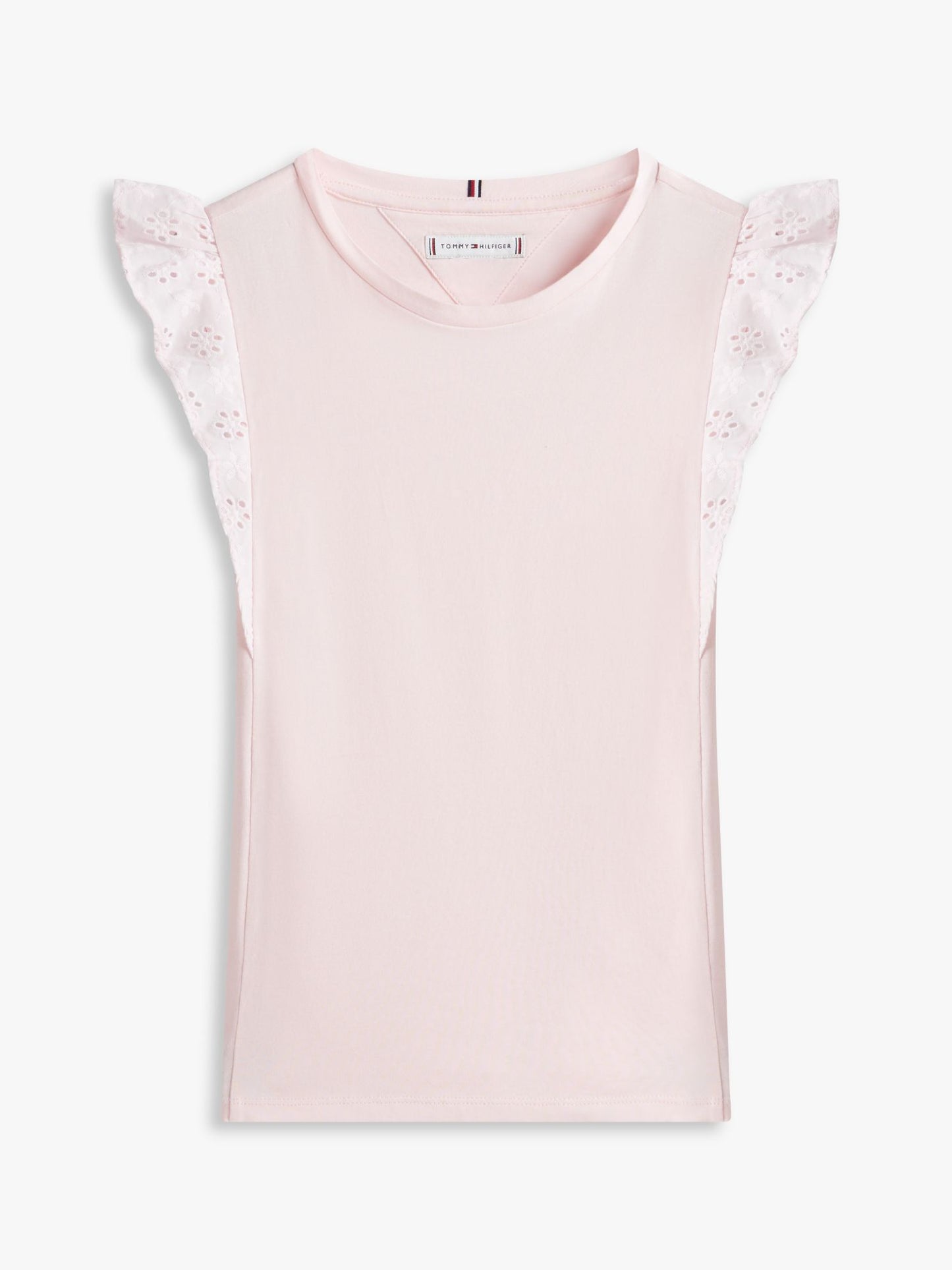 Tommy Hilfiger Kids' Embroidered Eyelet Flutter T-Shirt