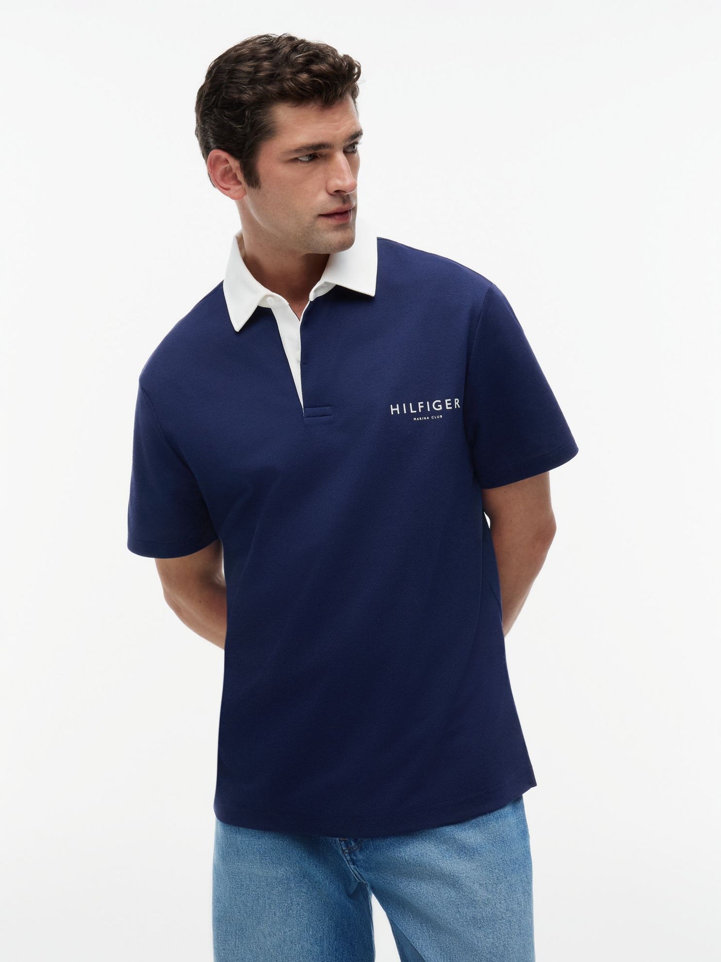 Tommy Hilfiger Classic Fit Wicking Rugby Polo