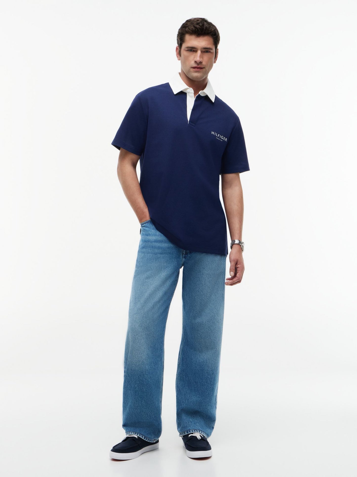 Tommy Hilfiger Classic Fit Wicking Rugby Polo