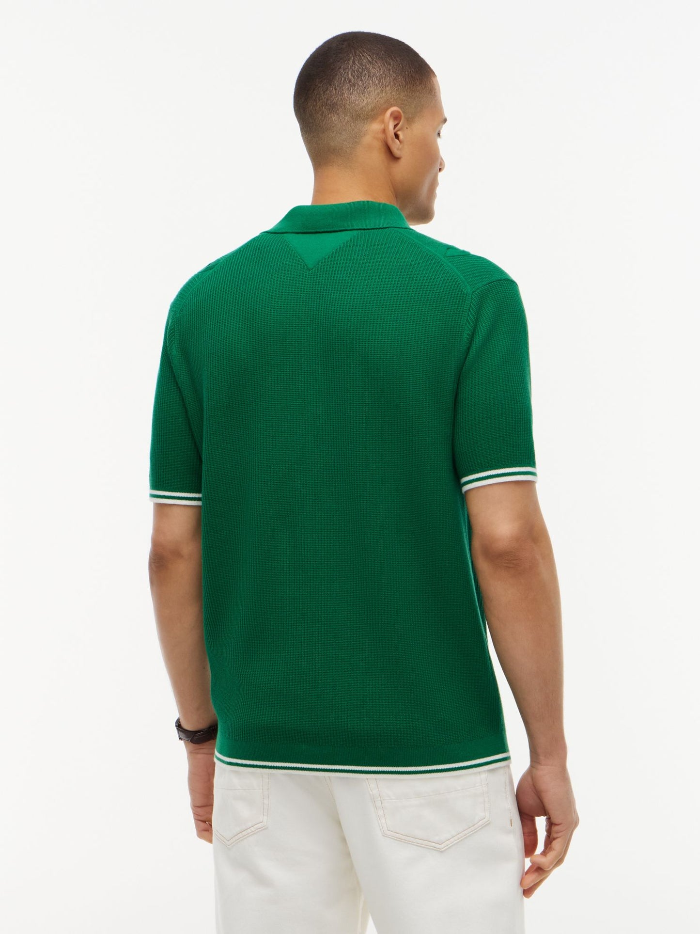 Tommy Hilfiger Short-Sleeve Cable Knit Sweater Polo