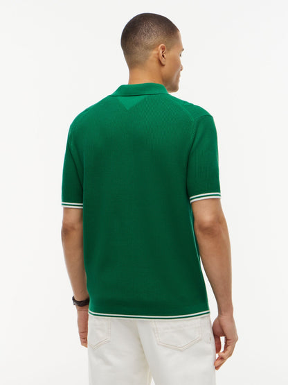 Tommy Hilfiger Short-Sleeve Cable Knit Sweater Polo