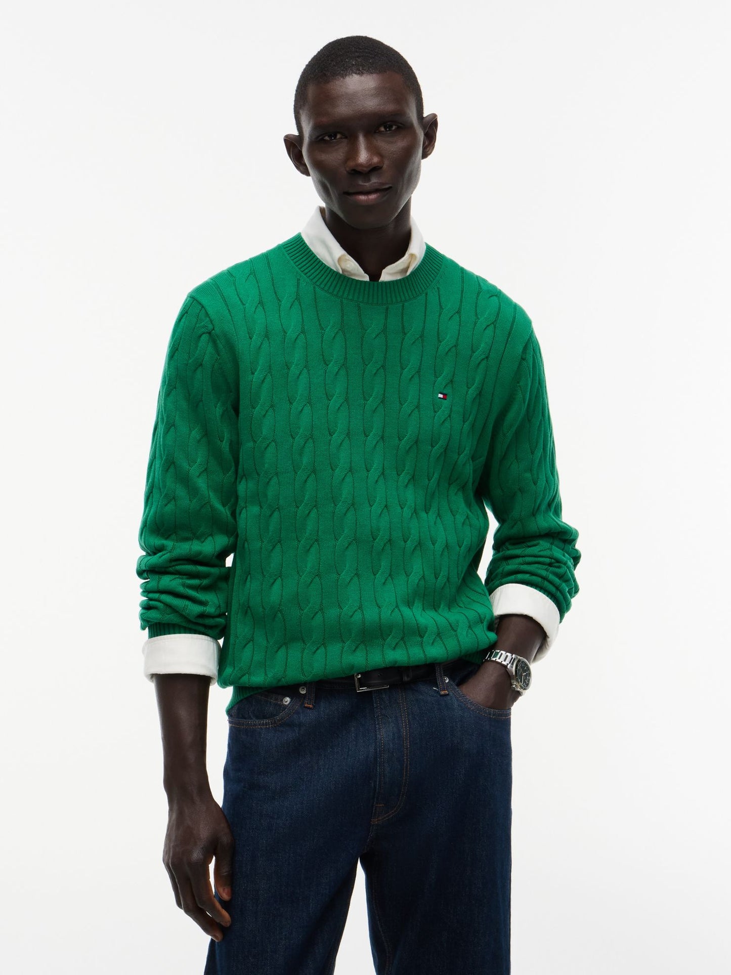 Tommy Hilfiger Cable Knit Crewneck Sweater