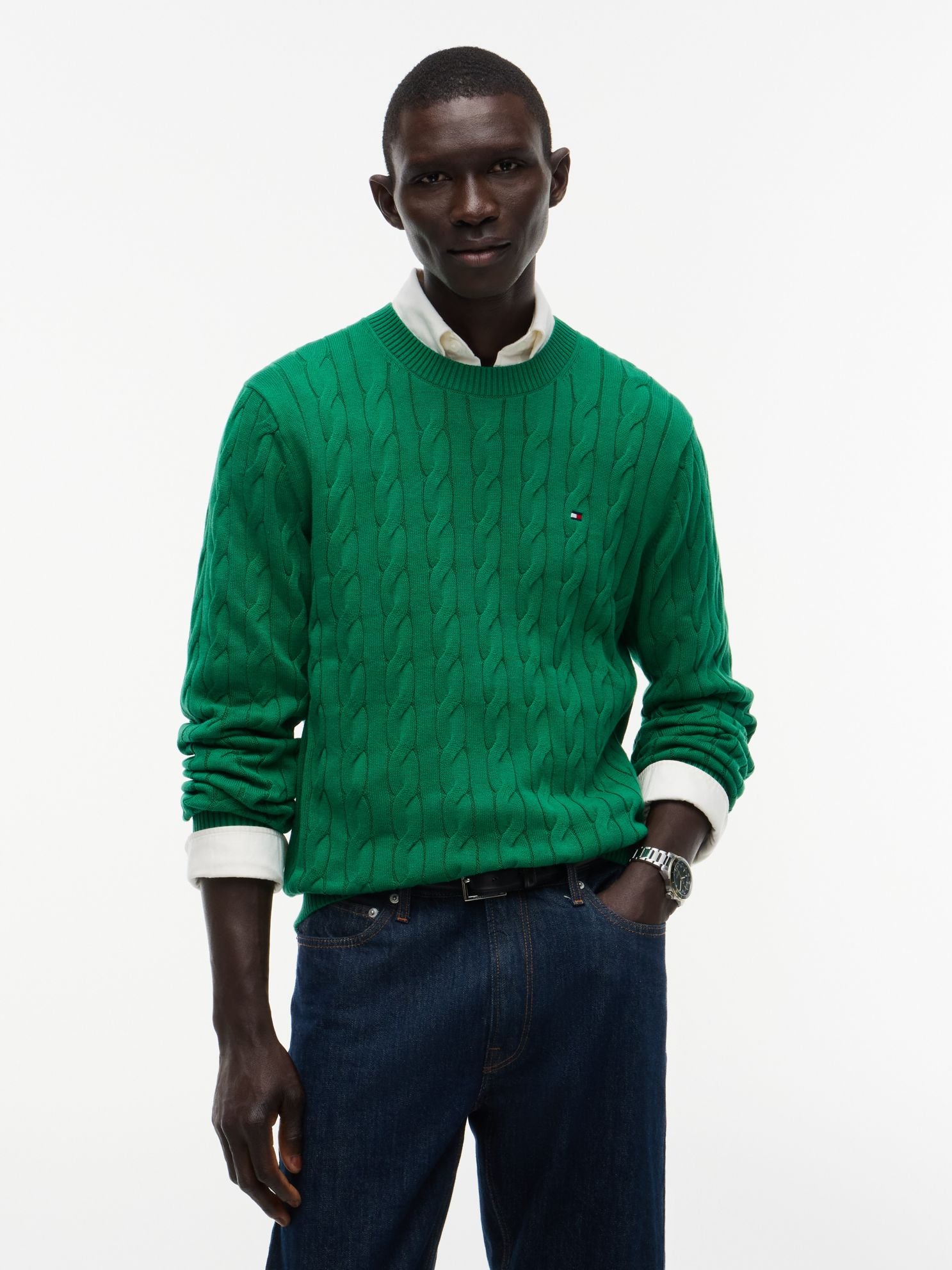 Tommy Hilfiger Cable Knit Crewneck Sweater