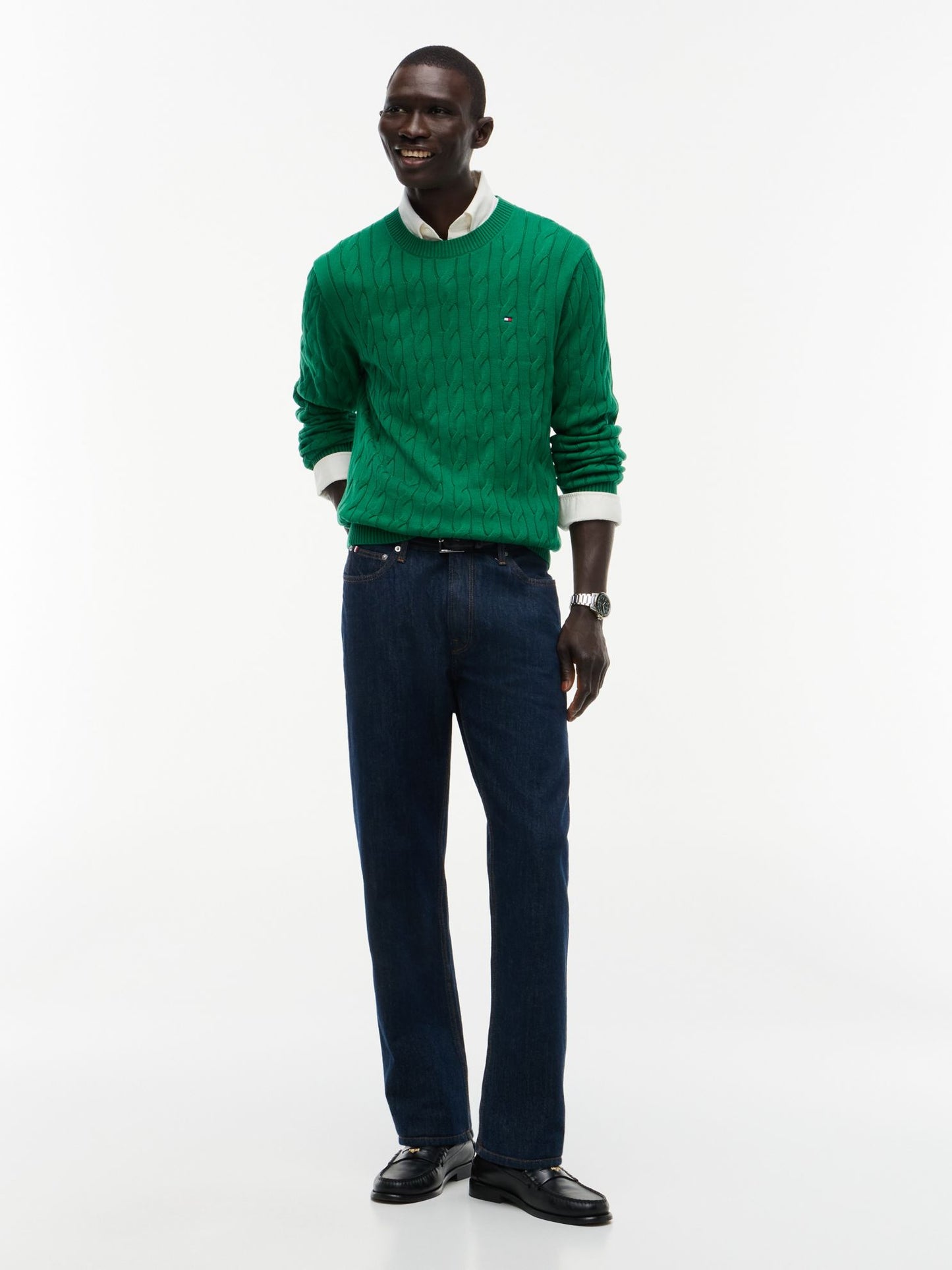 Tommy Hilfiger Cable Knit Crewneck Sweater