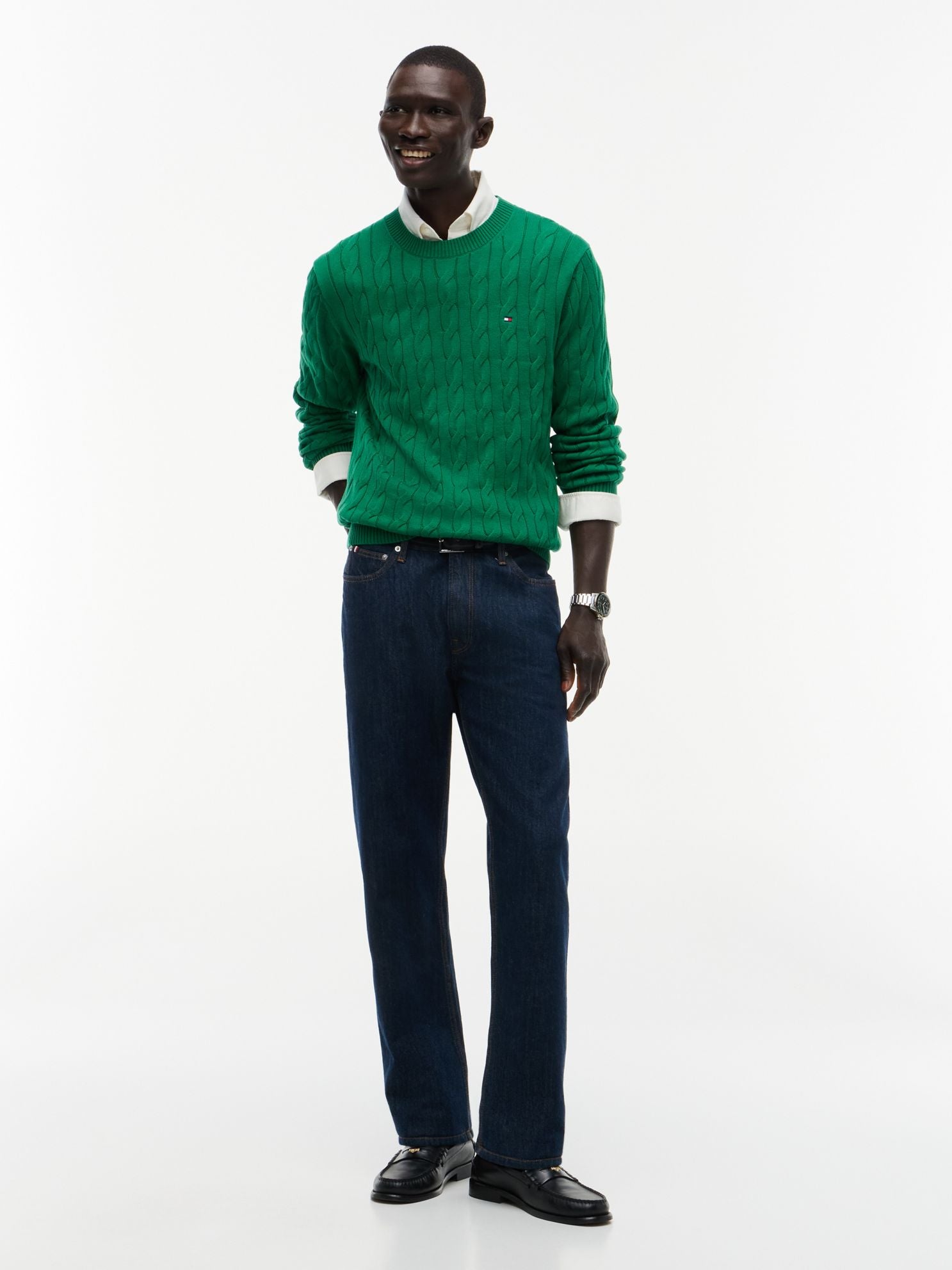 Tommy Hilfiger Cable Knit Crewneck Sweater