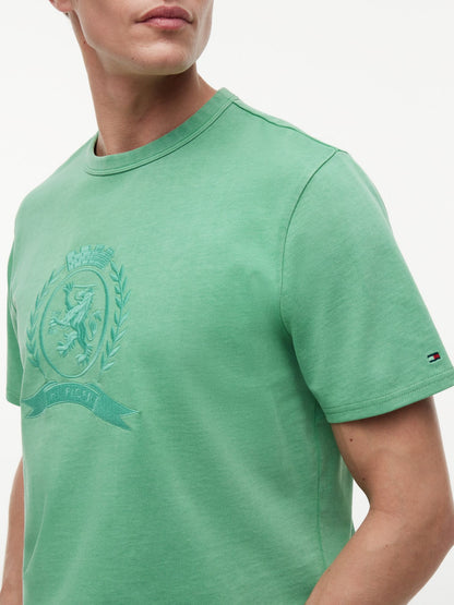 Tommy Hilfiger Laurel Leaf Logo Garment-Dyed T-Shirt