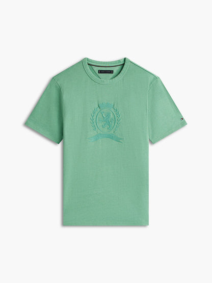 Tommy Hilfiger Laurel Leaf Logo Garment-Dyed T-Shirt