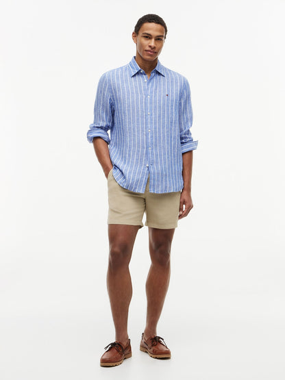 Tommy Hilfiger Regular Fit Striped Linen Shirt