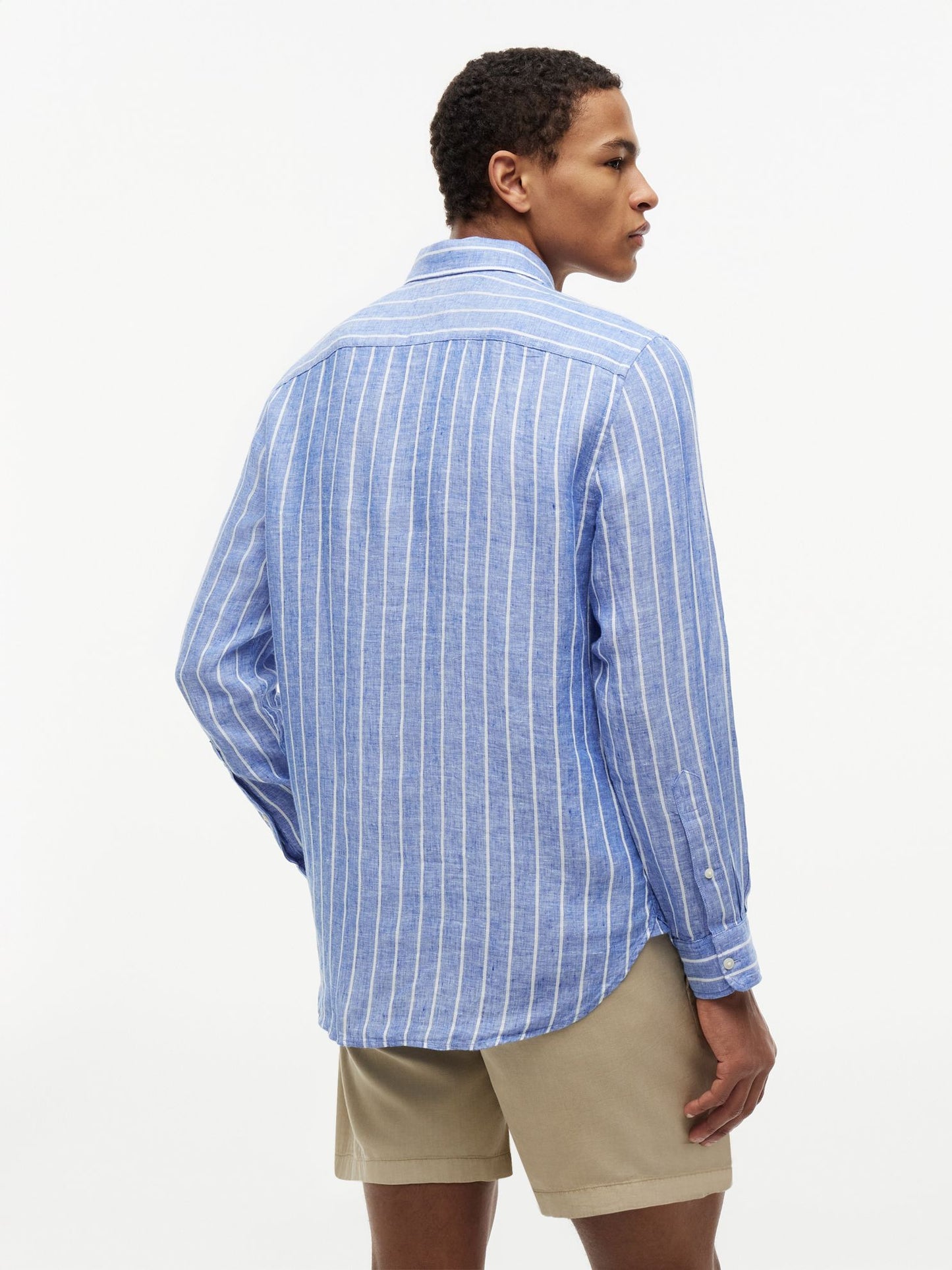 Tommy Hilfiger Regular Fit Striped Linen Shirt