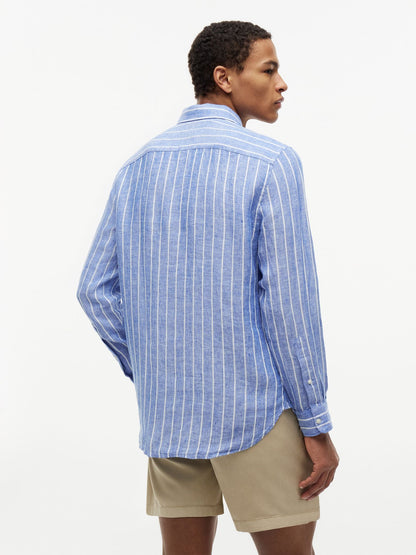Tommy Hilfiger Regular Fit Striped Linen Shirt