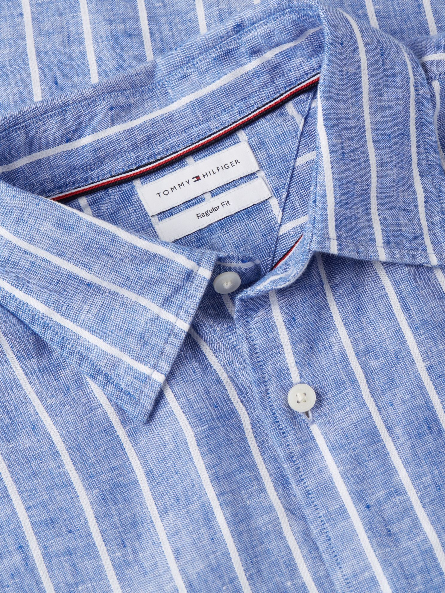 Tommy Hilfiger Regular Fit Striped Linen Shirt