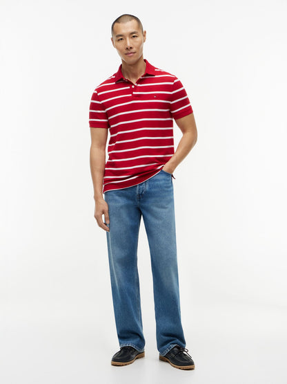 Tommy Hilfiger Regular Fit Striped Wicking Polo