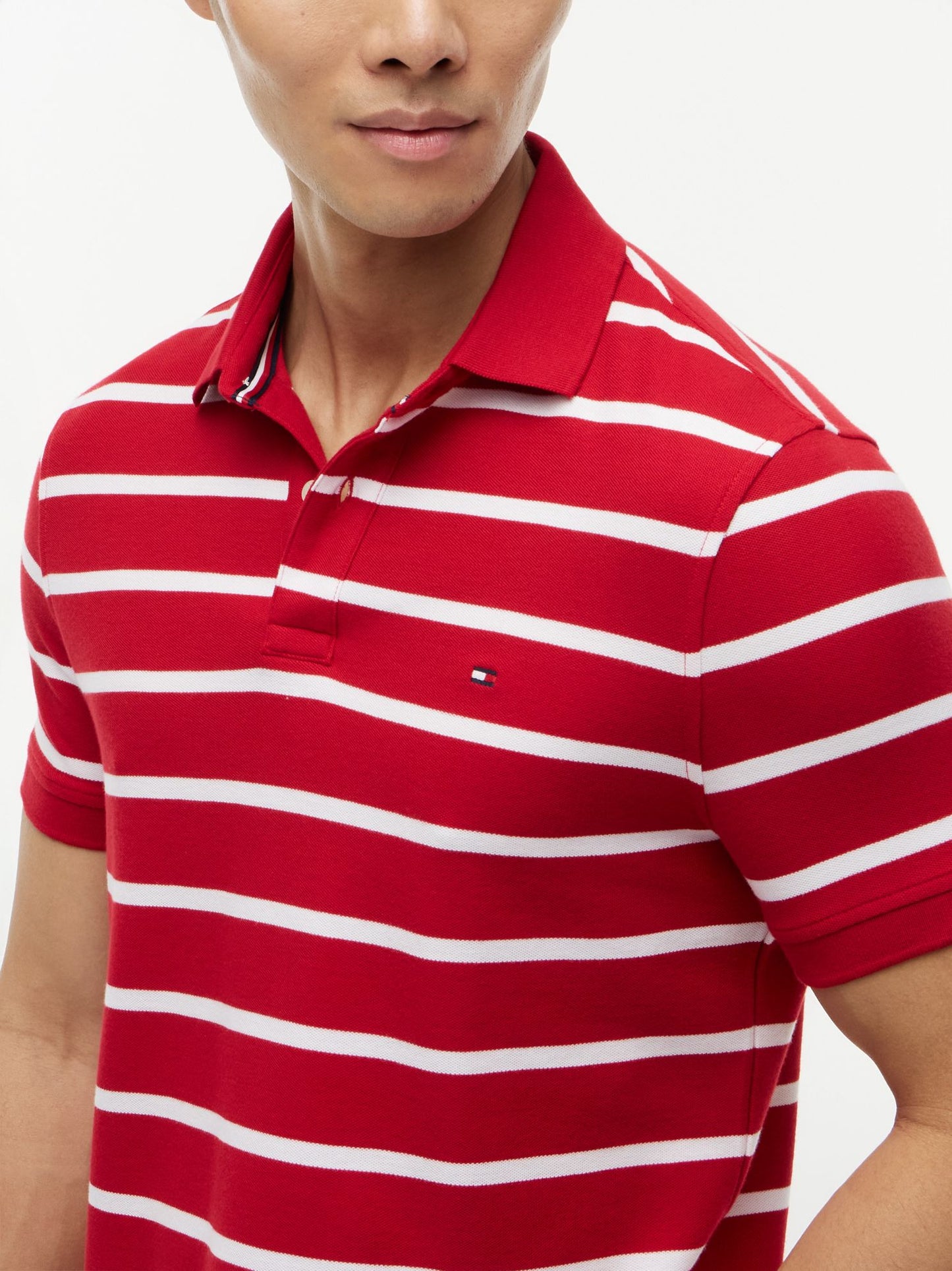 Tommy Hilfiger Regular Fit Striped Wicking Polo