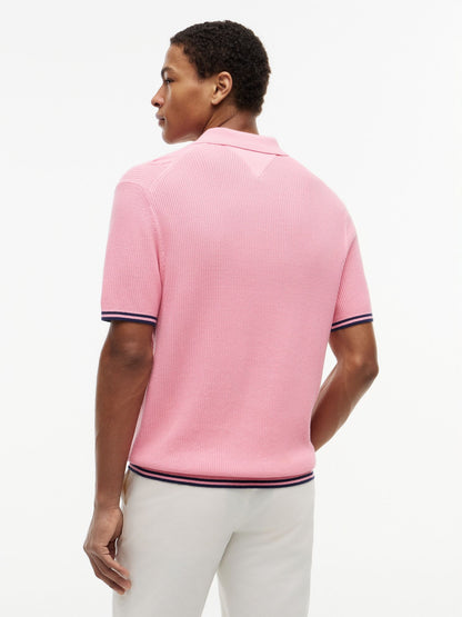 Tommy Hilfiger Short-Sleeve Cable Knit Sweater Polo