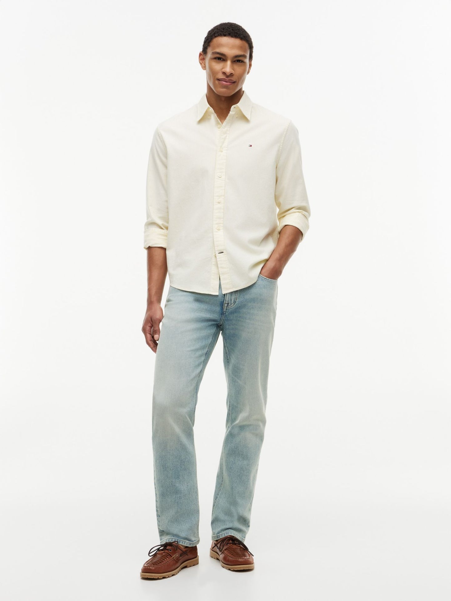 Tommy Hilfiger Regular Fit Stripe Stretch Oxford Shirt