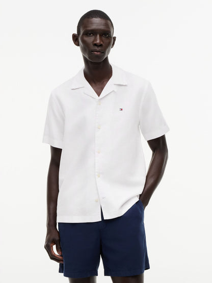 Tommy Hilfiger Regular Fit Cotton-Linen Camp Shirt