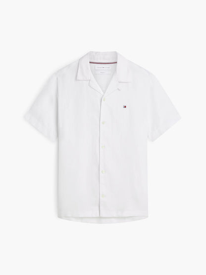 Tommy Hilfiger Regular Fit Cotton-Linen Camp Shirt