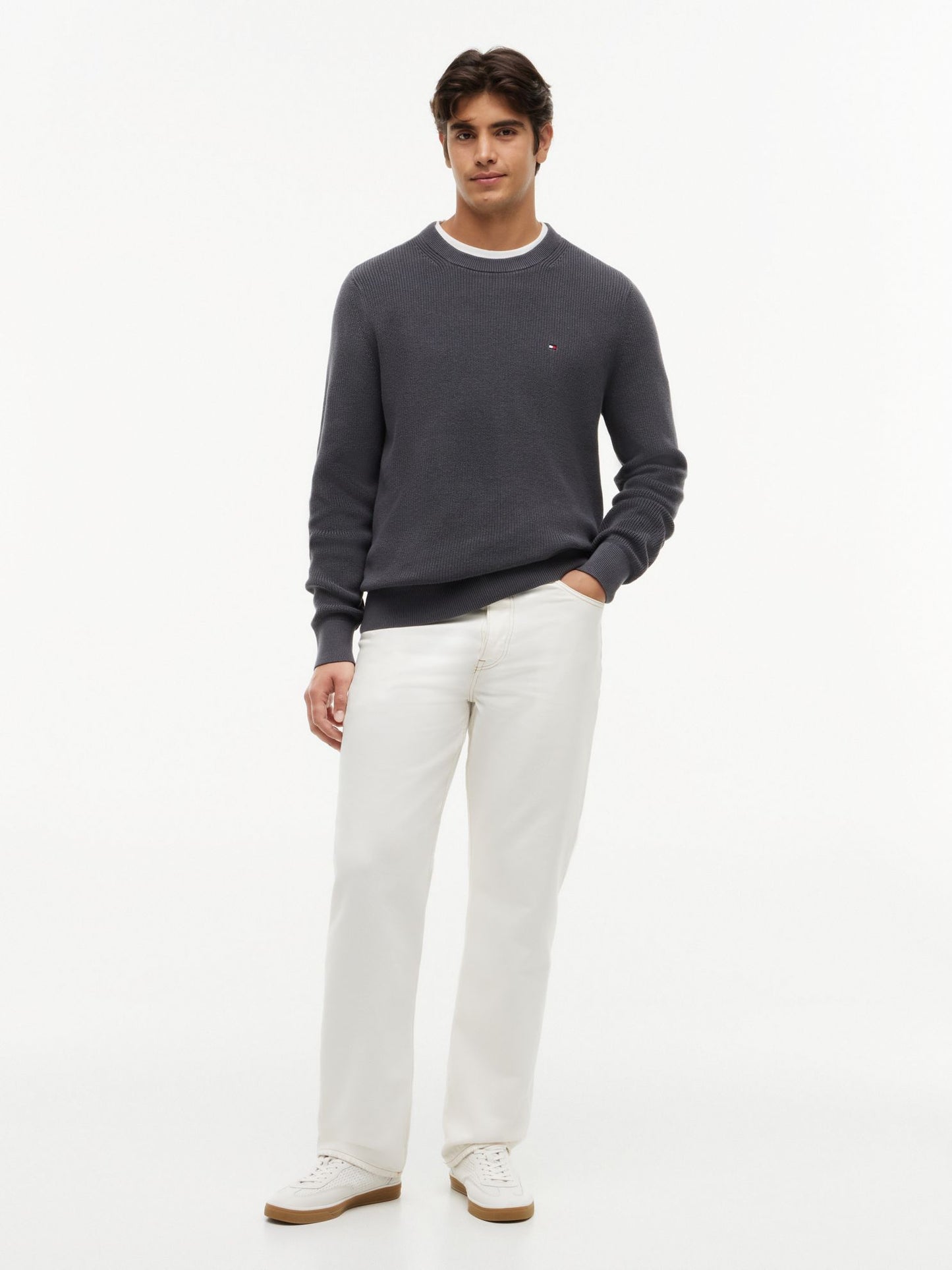 Tommy Hilfiger Mixed-Knit Crewneck Sweater
