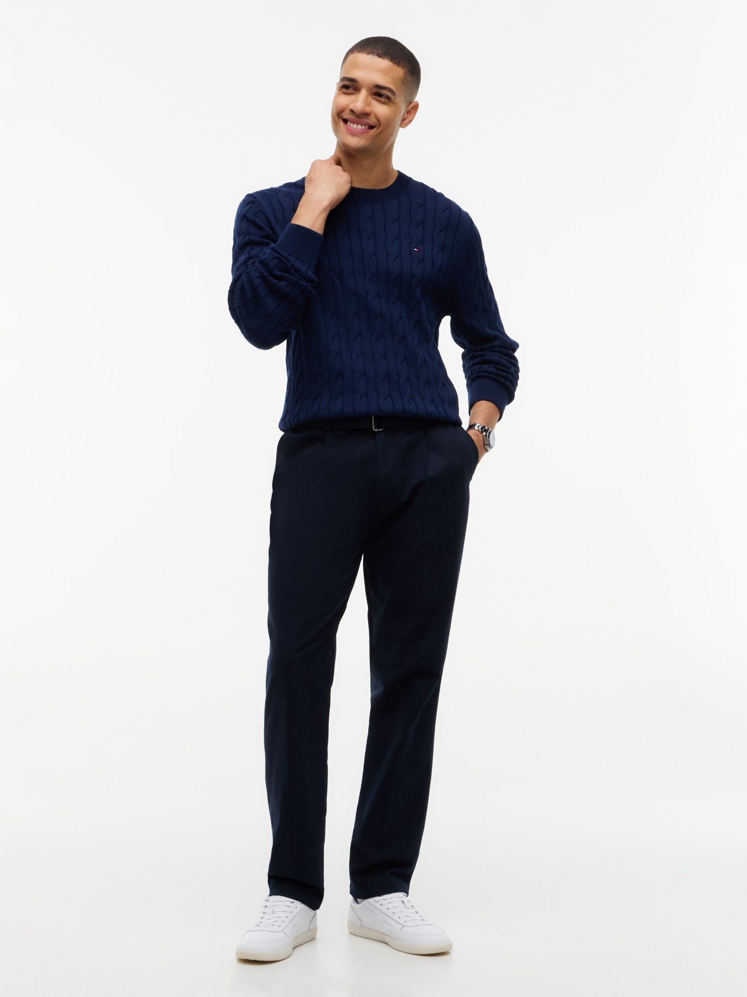 Tommy Hilfiger Cable Knit Crewneck Sweater