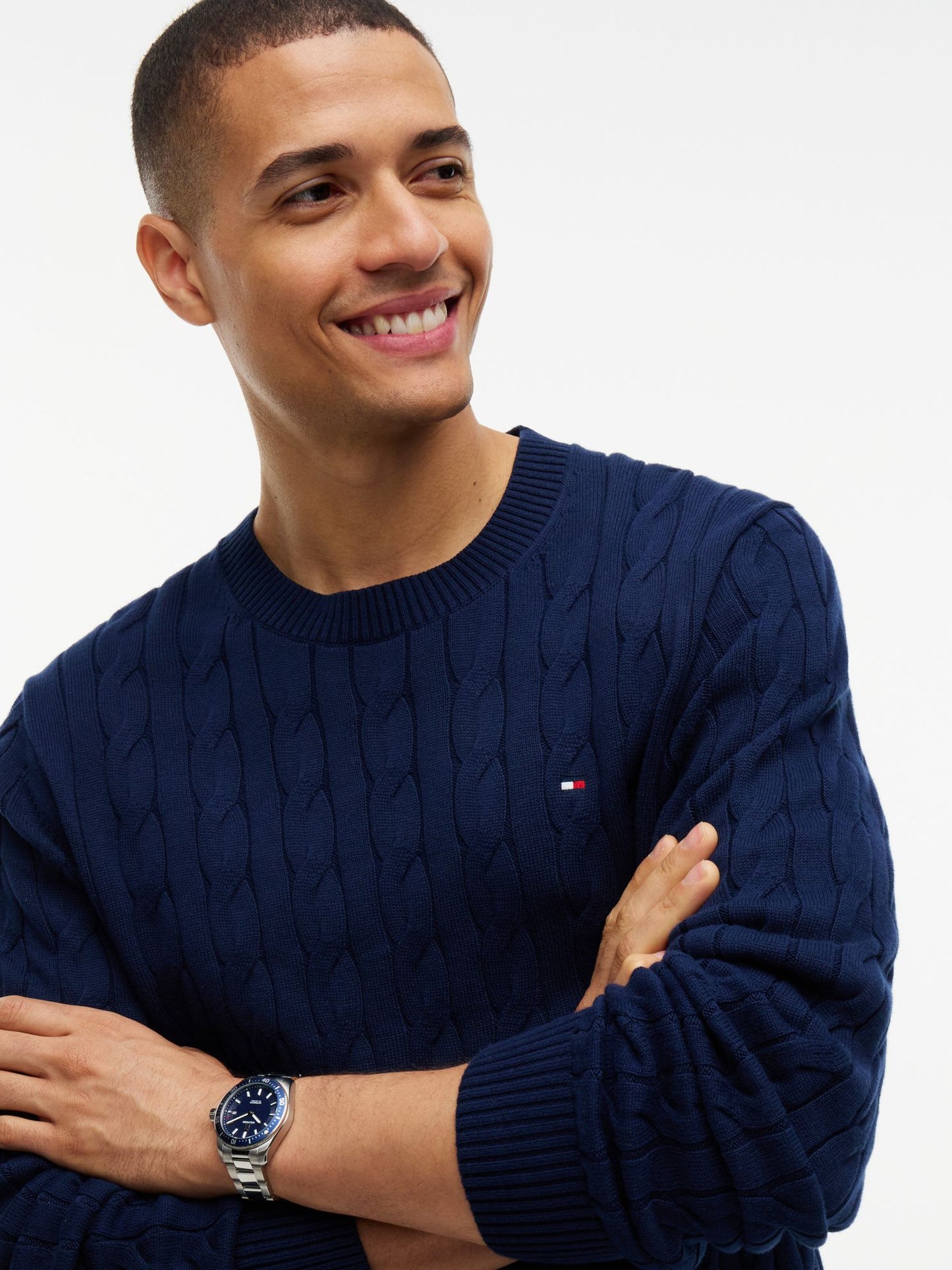 Tommy Hilfiger Cable Knit Crewneck Sweater