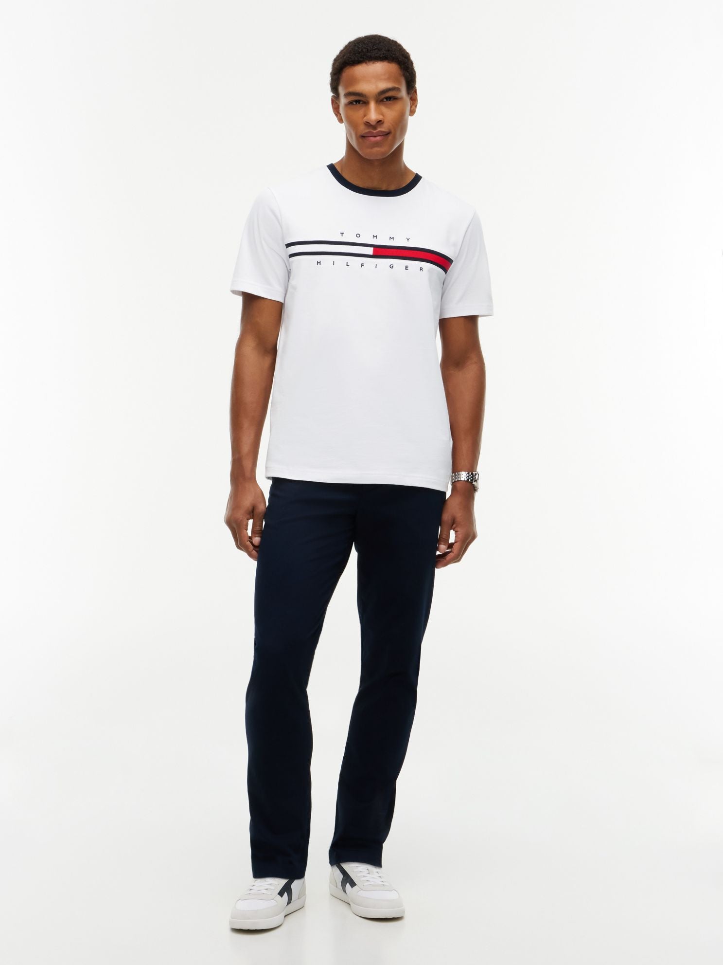 Tommy Hilfiger Embroidered Flag Logo T-Shirt