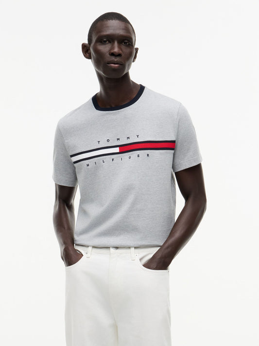 Tommy Hilfiger Embroidered Flag Logo T-Shirt