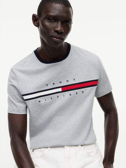 Tommy Hilfiger Embroidered Flag Logo T-Shirt