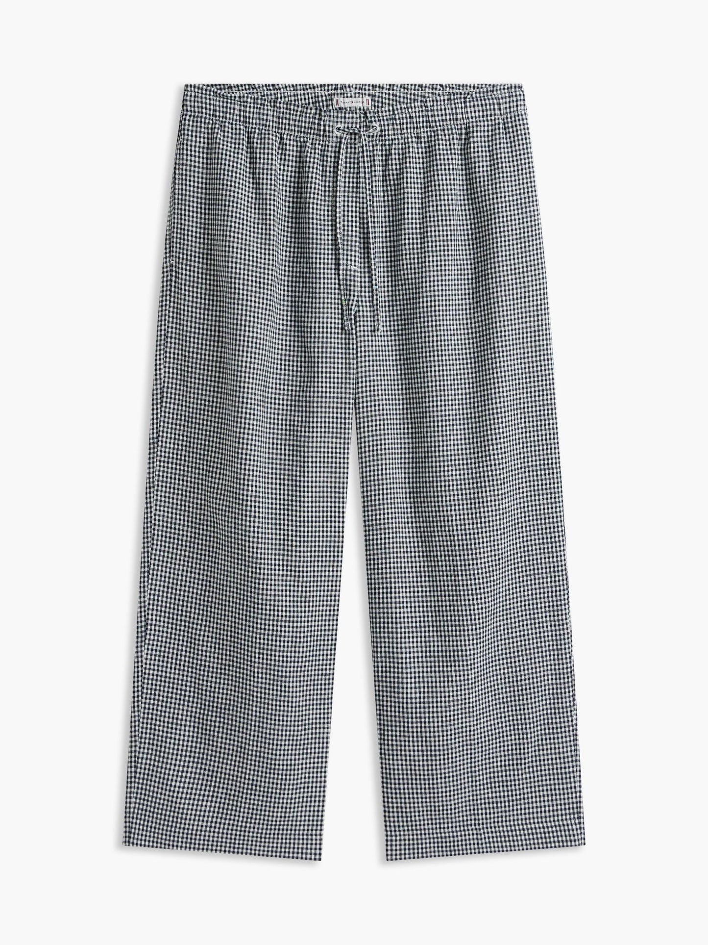 Tommy Hilfiger Gingham Linen-Blend Pull-On Pant