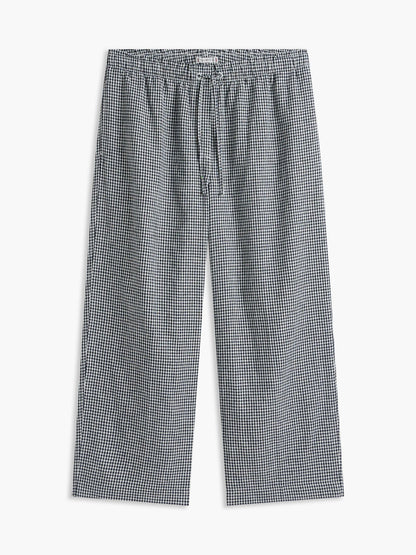 Tommy Hilfiger Gingham Linen-Blend Pull-On Pant