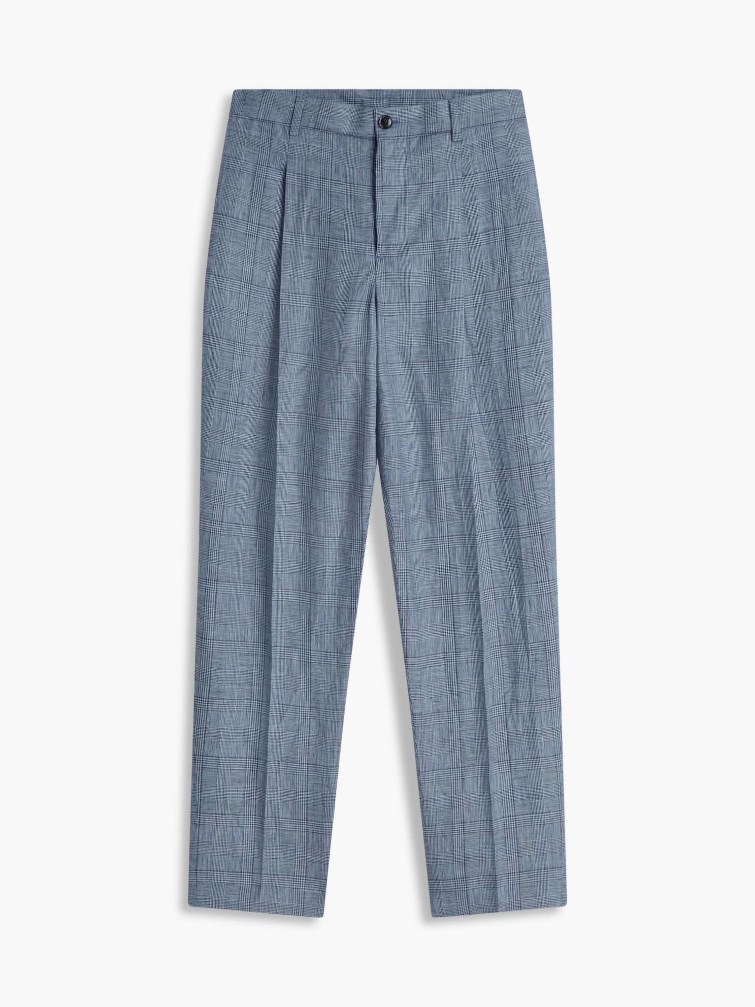 Tommy Hilfiger New York Label Glen Plaid Linen Pant