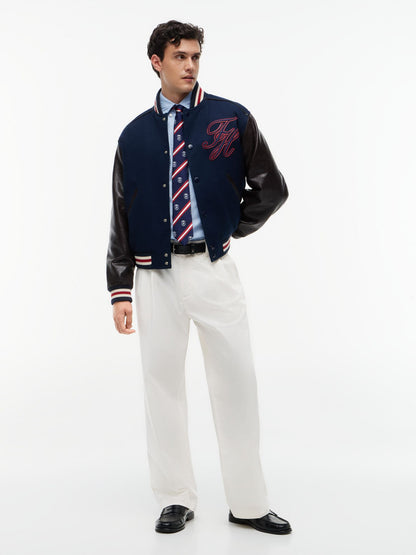 Tommy Hilfiger Loose Fit Pleated Paper-Touch Pant
