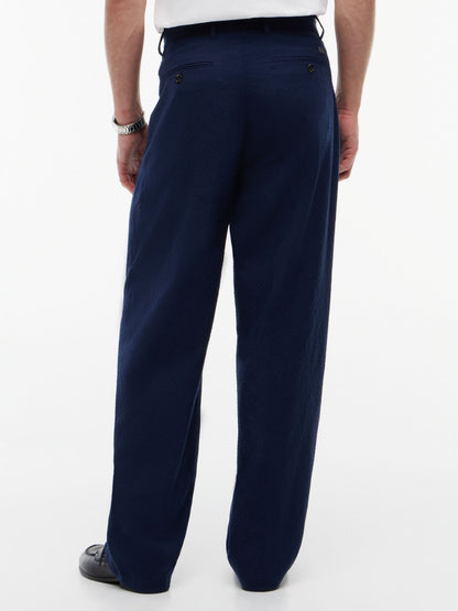 Tommy Hilfiger Relaxed Light Wool-Blend Seersucker Pant