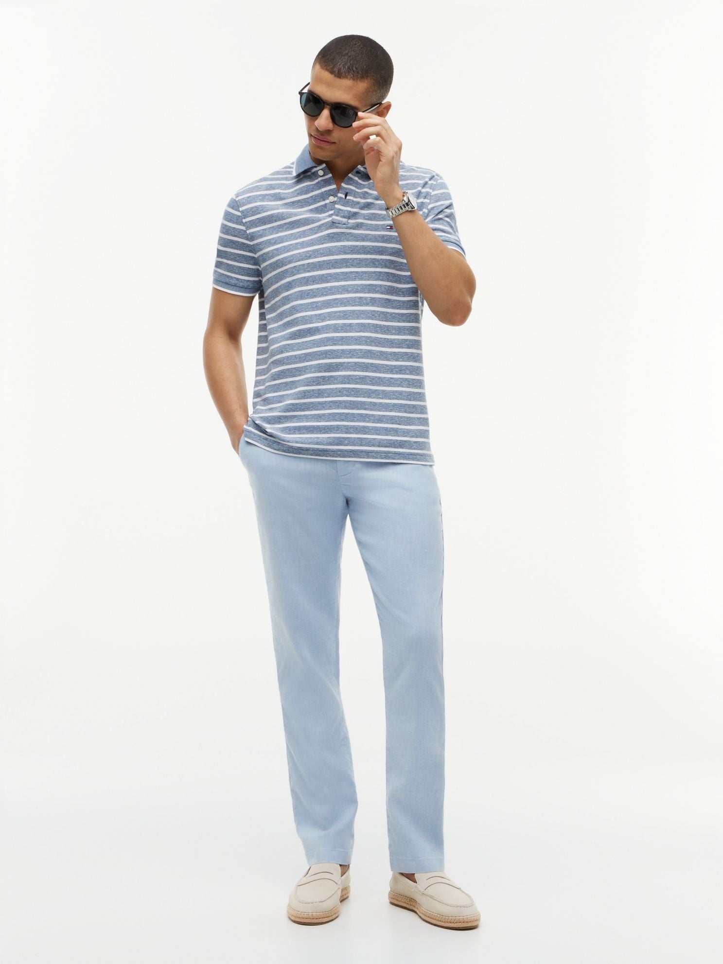 Tommy Hilfiger Linen-Blend Straight Chino