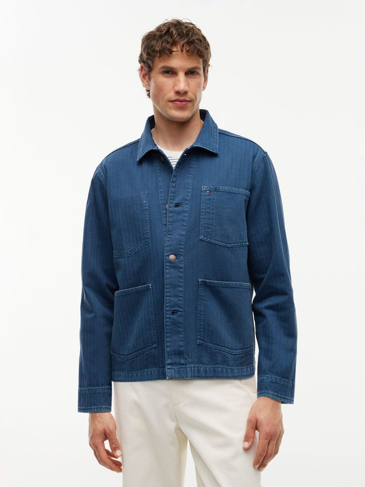 Tommy Hilfiger Garment-Dyed Herringbone Chore Jacket