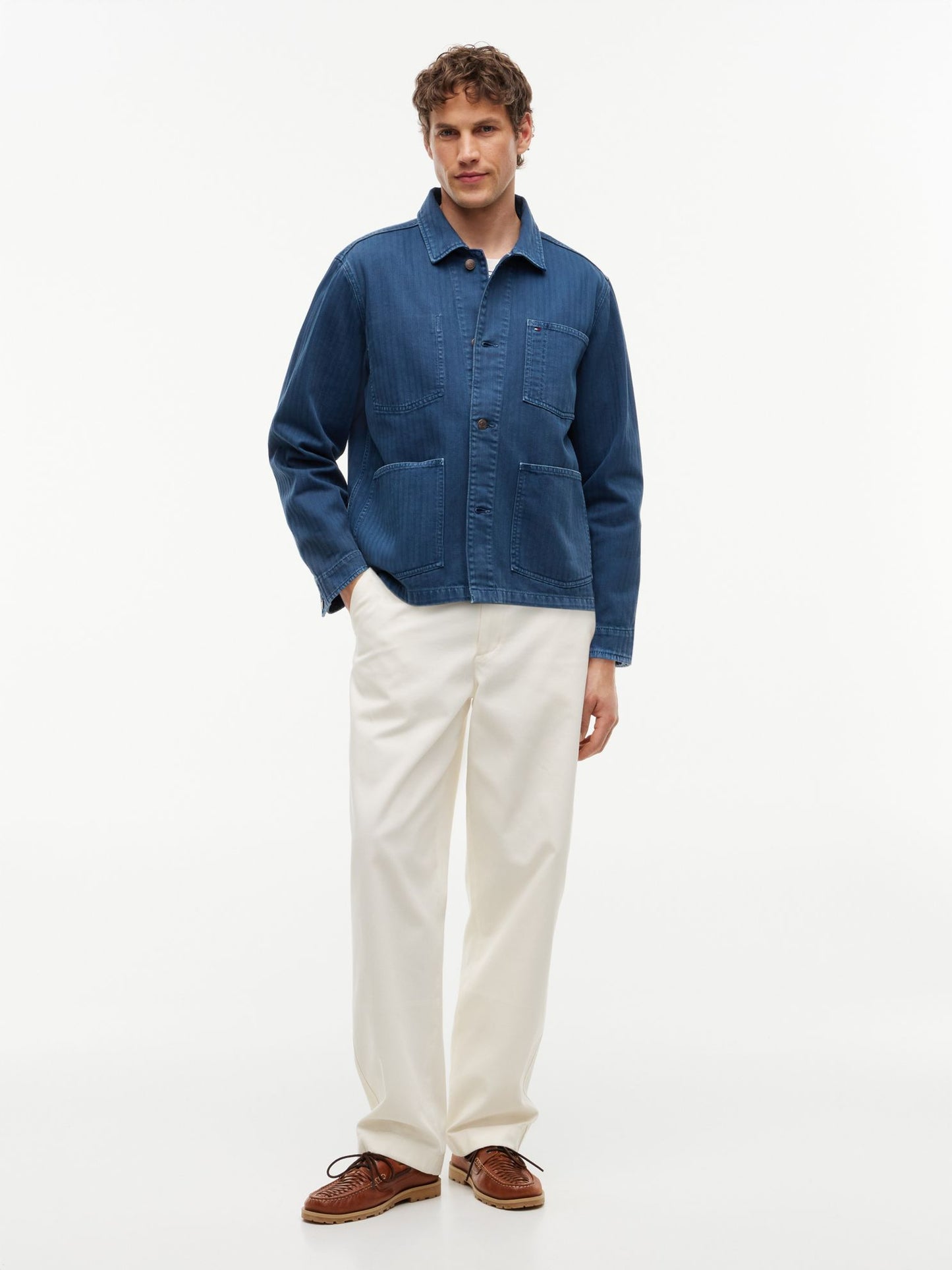 Tommy Hilfiger Garment-Dyed Herringbone Chore Jacket