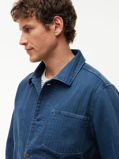 Tommy Hilfiger Garment-Dyed Herringbone Chore Jacket